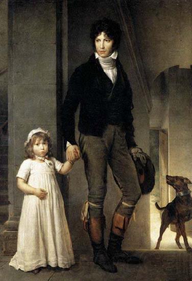 Theodore Gericault Jean-Baptist Isabey, Miniaturist, with his Daughter